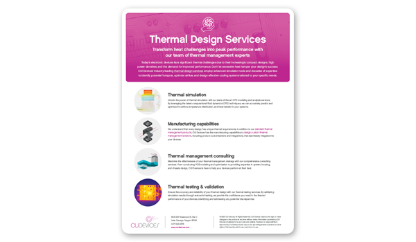 温度設計サービスに関するパンフレット